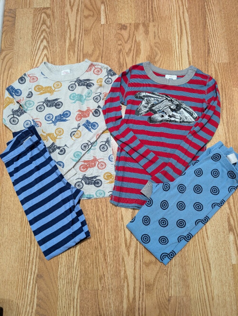 Hanna Andersson Boys Pajamas Star Wars Stripes Blue 130 8